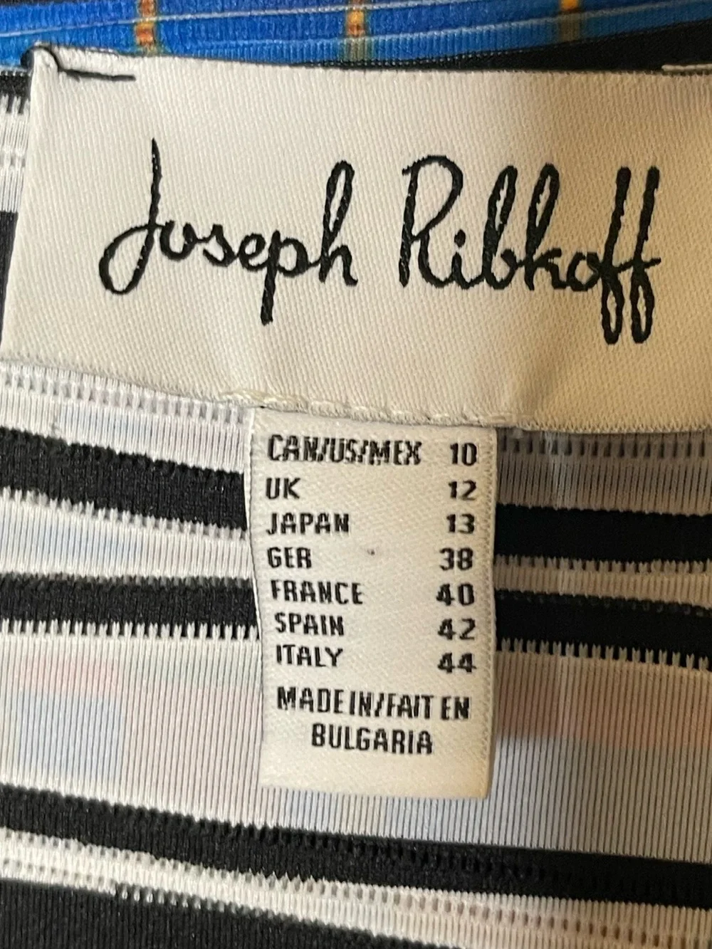 Joseph Ribkoff Multicolor Striped Draped Jacket Sz 10 - Picture 7 of 8